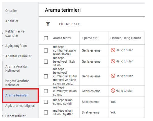 arama terimi